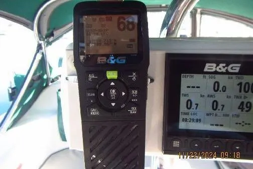 Slide: The Image of Close-up of B&G marine electronics on a 1999 Catalina 380 sailboat. - 53
