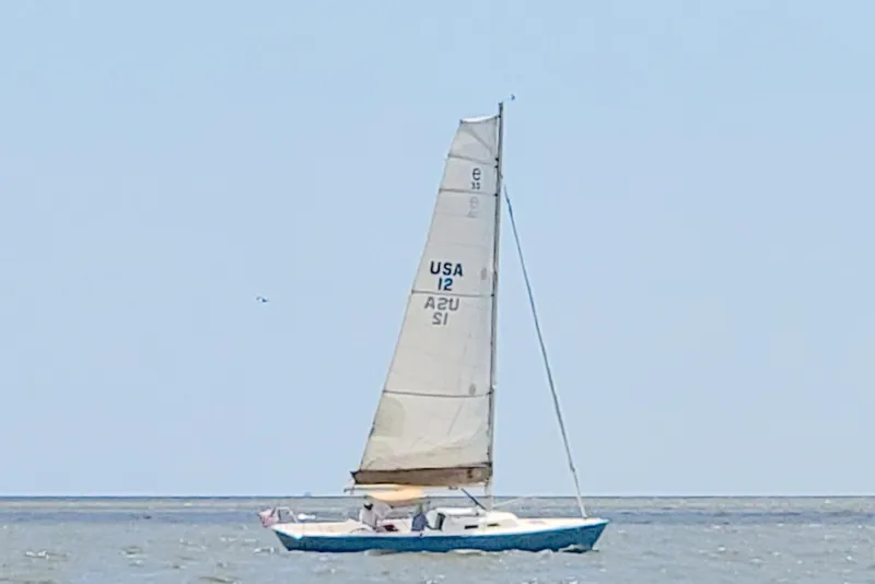 Slide: The Image of 2008 e Sailing Yachts e33 sailboat on the sea. - 3