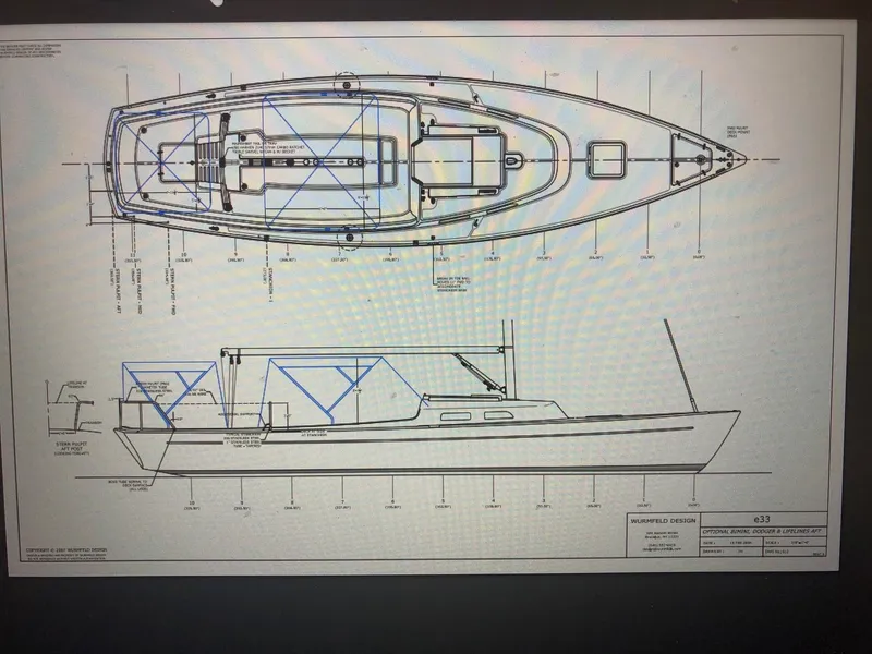 Slide: The Image of Technical drawing of e Sailing Yachts e33, 2008 model. - 41