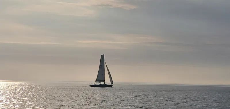 Slide: The Image of 2008 e33 sailing yacht on calm sea at sunset. - 6