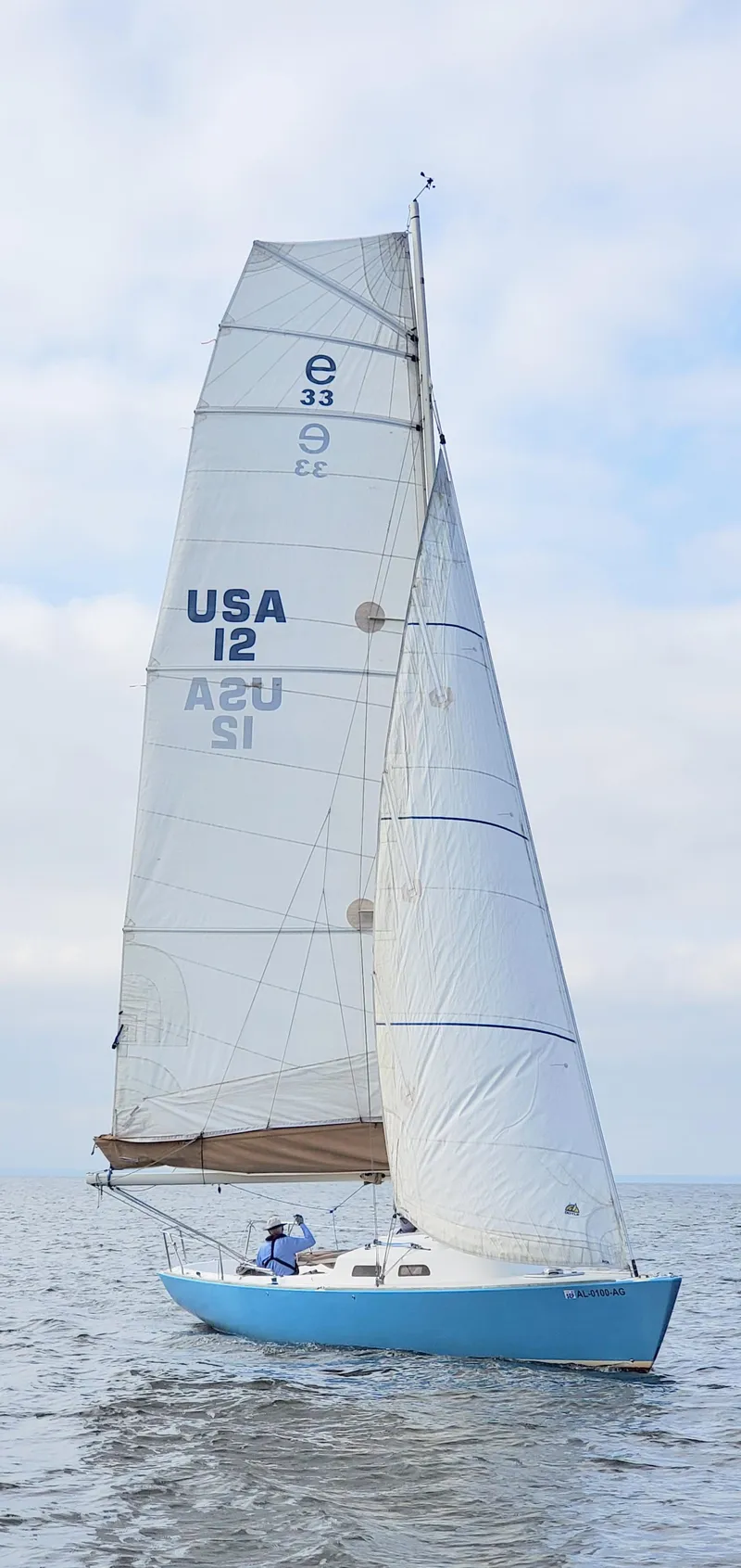 Slide: The Image of 2008 e Sailing Yachts e33 sailing on calm waters. - 7