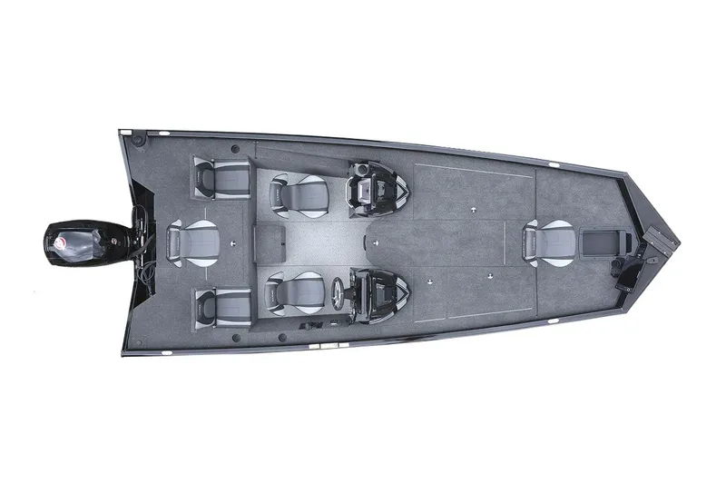 Slide: The Image of Manufacturer Provided Image: Top view of 2025 Lund 1975 Renegade fishing boat layout. - 17
