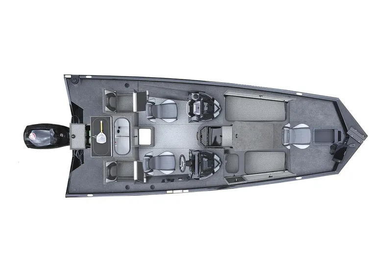 Slide: The Image of Manufacturer Provided Image: 2025 Lund 1975 Renegade boat interior layout, featuring seating and storage areas. - 18