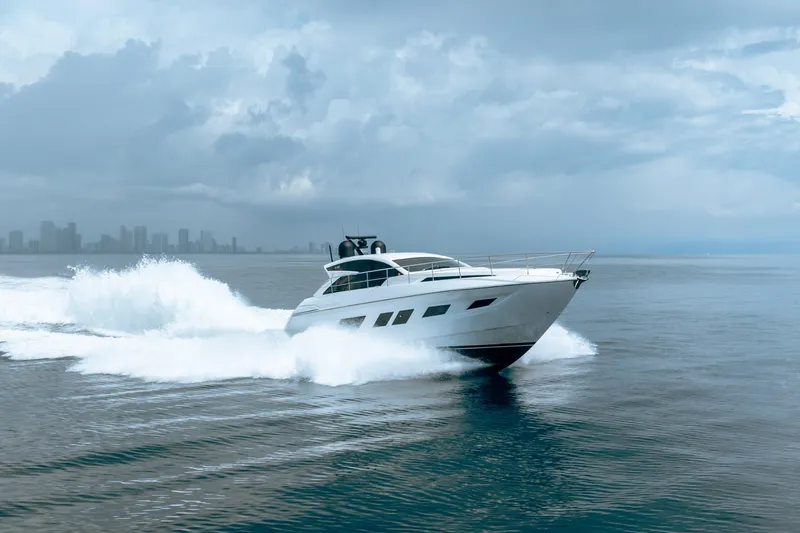 Slide: The Image of Luxury Filippetti S55 yacht cruising on open water, 2019 model. - 9