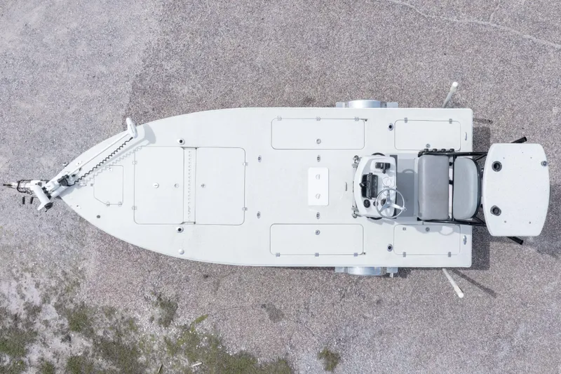 Slide: The Image of Overhead view of 2012 Young GulfShore 20 boat on gravel surface. - 8