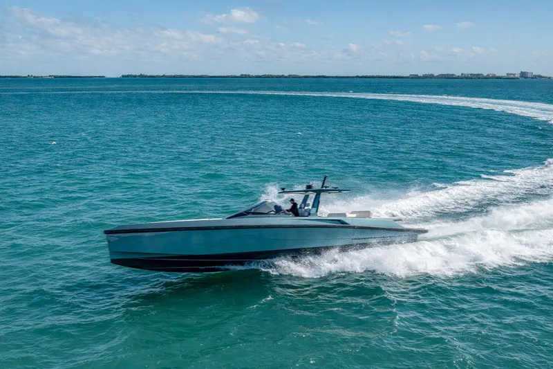 Slide: The Image of 2021 Wally 48 Wally Tender cruising on open blue water. - 4