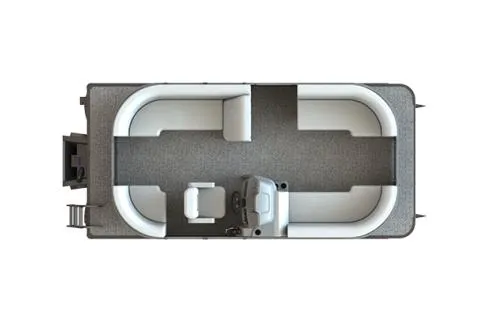 Slide: The Image of Manufacturer Provided Image: Top view of 2024 SunChaser Vista 18 LR pontoon boat layout. - 18