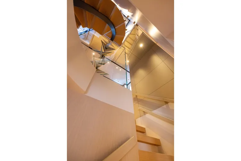 Slide: The Image of Modern spiral staircase inside 2023 Cantiere Delle Marche RJ 115 yacht. - 20