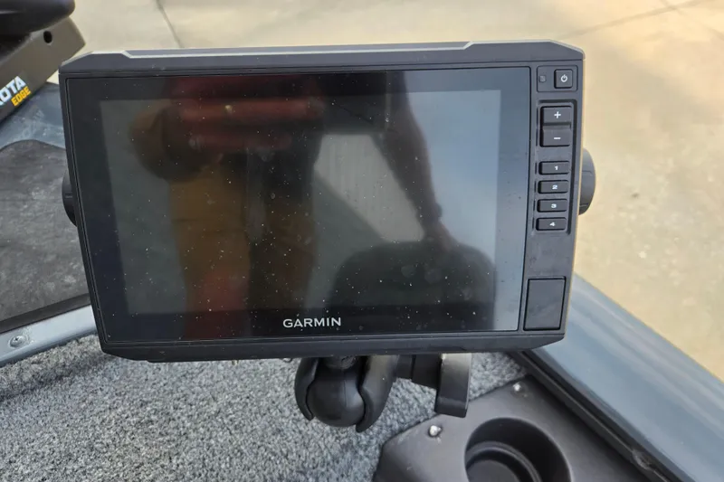 Slide: The Image of Garmin fishfinder on 2019 Tracker Pro Team 175 TF boat dashboard. - 64