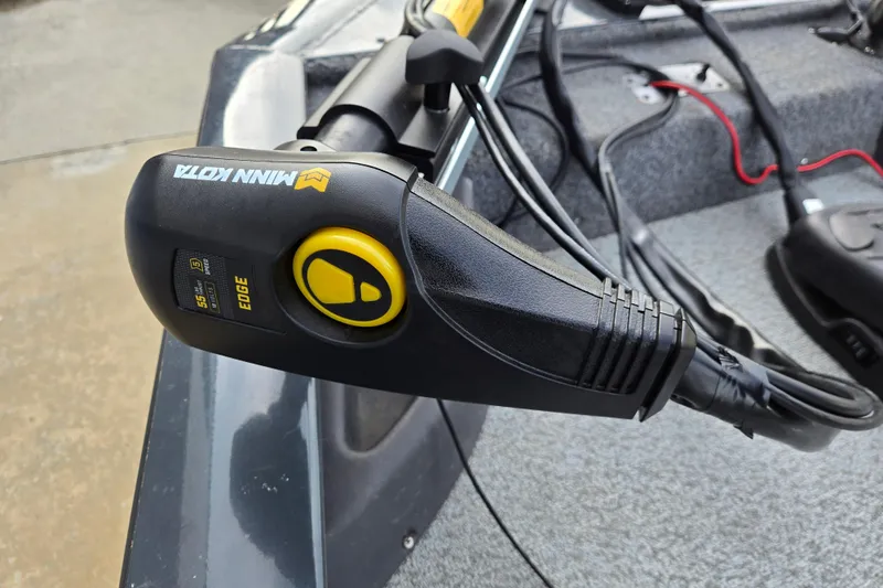 Slide: The Image of Minn Kota trolling motor on 2019 Tracker Pro Team 175 TF boat deck. - 65
