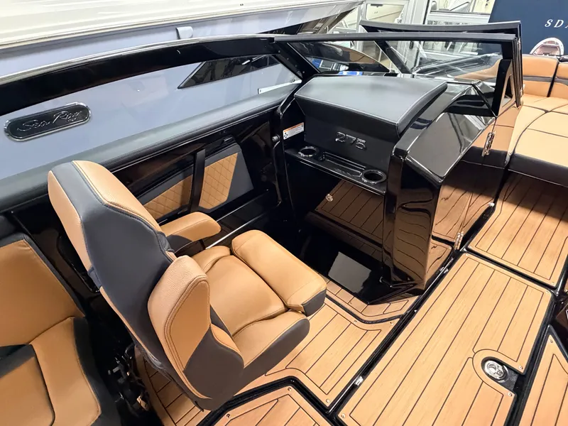 Slide: The Image of Interior of 2026 Yamaha Boats 275 SD with luxurious seating. - 6