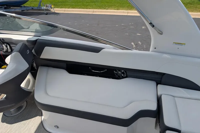 Slide: The Image of 2017 Regal 2500 Bowrider interior with sleek seating and modern design. - 12