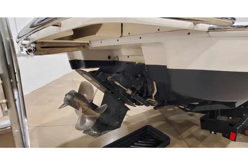 Slide: The Image of 2018 Formula 270 Sun Sport boat stern with propeller and outdrive detail. - 3