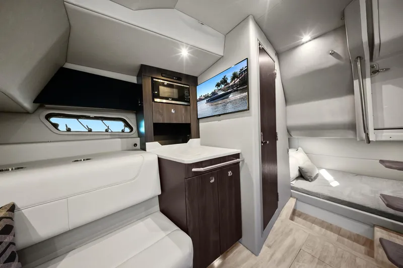Slide: The Image of Luxurious interior of 2023 Formula 380 Super Sport Crossover OB with modern amenities. - 32