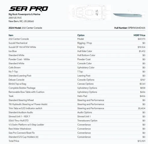Slide: The Image of Sea Pro 202 CENTER CONSOLE W/150HP 2025 - 3