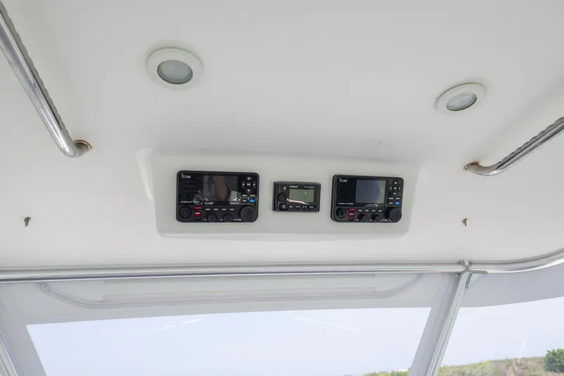 Slide: The Image of Ceiling view of 2008 Ocean Yacht 37 Billfish with electronic navigation equipment. - 3