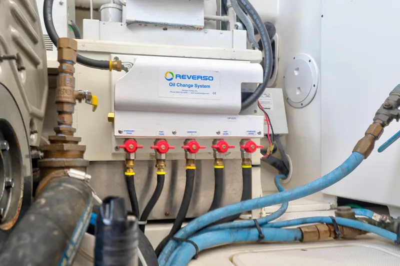 Slide: The Image of Reverso oil change system in 2008 Ocean Yacht 37 Billfish engine room. - 30