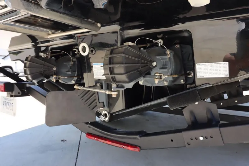 Slide: The Image of Rear view of 2023 Yamaha Boats AR250 jet propulsion system. - 36