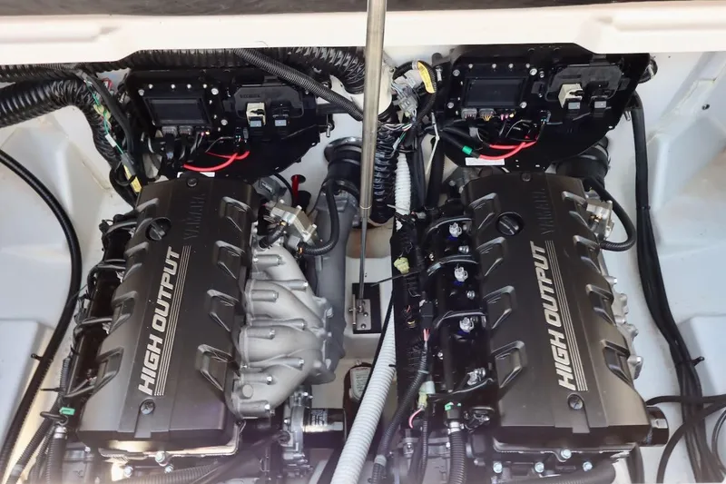 Slide: The Image of 2023 Yamaha Boats AR250 high output engines in a sleek, modern design. - 40