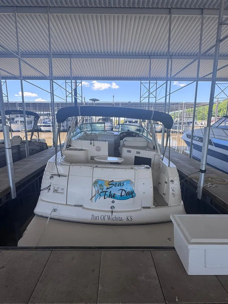 Slide: The Image of 2006 Rinker Fiesta Vee 300 boat at Port of Wichita, KS. - 10