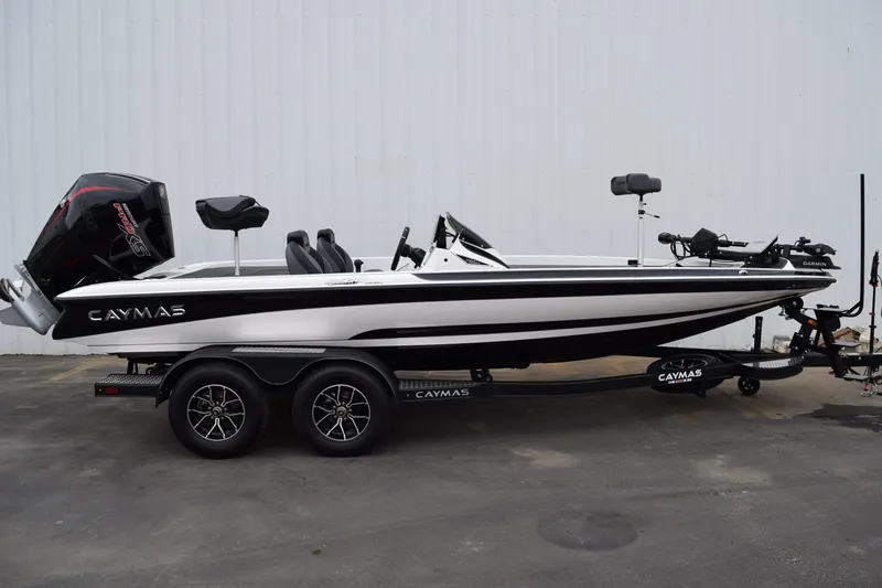 The Image of 2027 Caymas CX 20 Pro fishing boat on trailer, side view. - 1