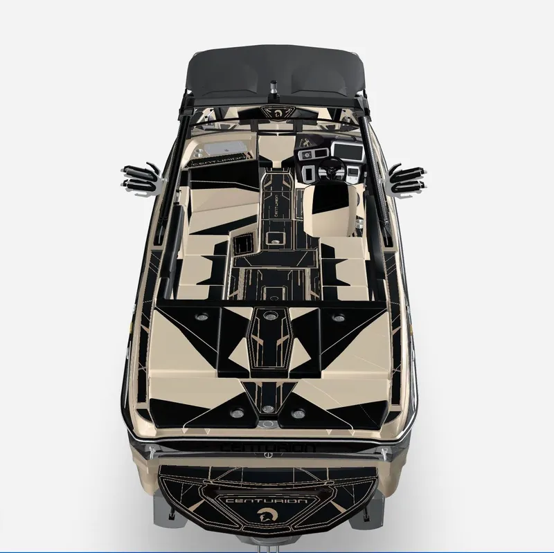 Slide: The Image of Centurion Nv243 boat 2026 with sleek design and luxurious features. - 3