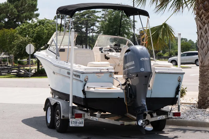 Slide: The Image of 2017 Grady-White Freedom 205 boat on trailer with Yamaha 200 engine. - 4