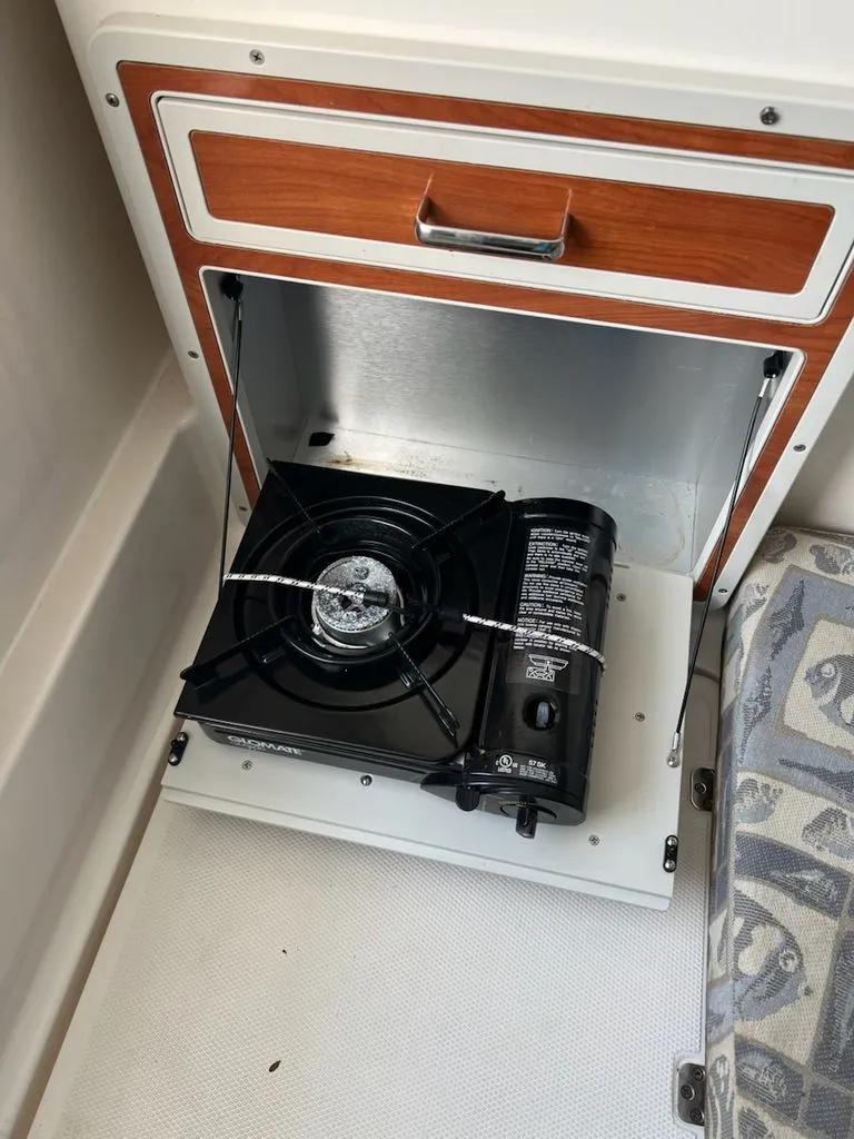 Slide: The Image of Portable gas stove in 2008 Polar 2300 WA boat. - 15