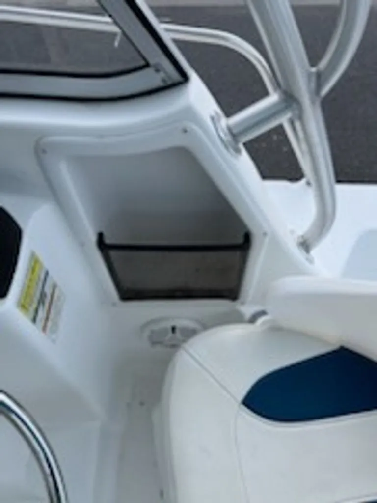 Slide: The Image of Interior of 2008 Polar 2300 WA boat cockpit area. - 8