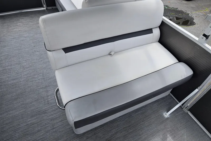 Slide: The Image of 2023 Godfrey Sweetwater 2286 C boat seat with gray upholstery and sleek design. - 13