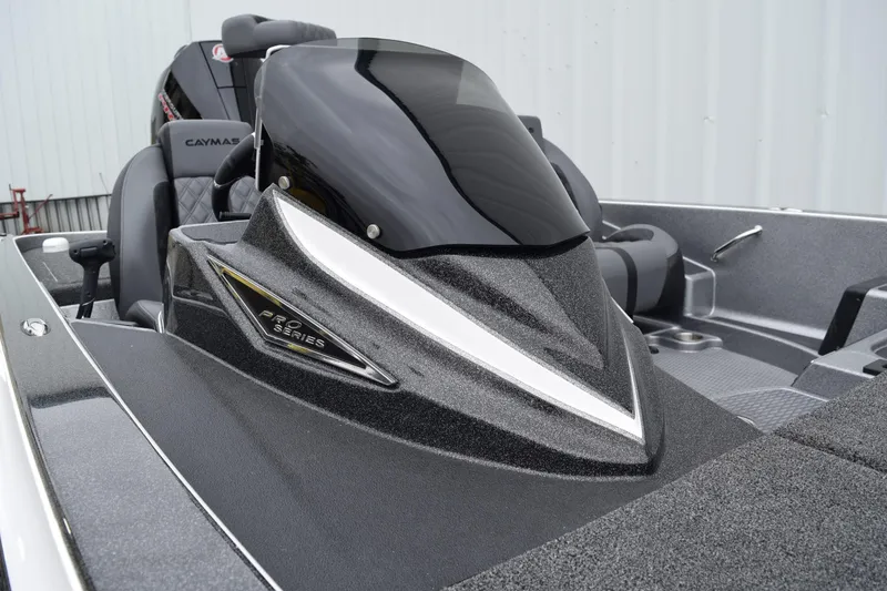 Slide: The Image of 2027 Caymas 201 Pro boat with sleek design and modern features, showcasing Pro Series branding. - 14