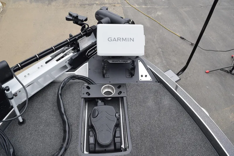 Slide: The Image of 2027 Caymas 201 Pro boat with Garmin navigation system and Minn Kota trolling motor. - 25