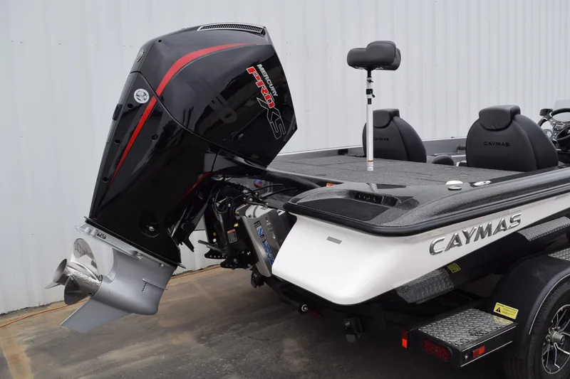 Slide: The Image of 2027 Caymas 201 Pro boat with powerful Mercury Pro XS engine. - 32