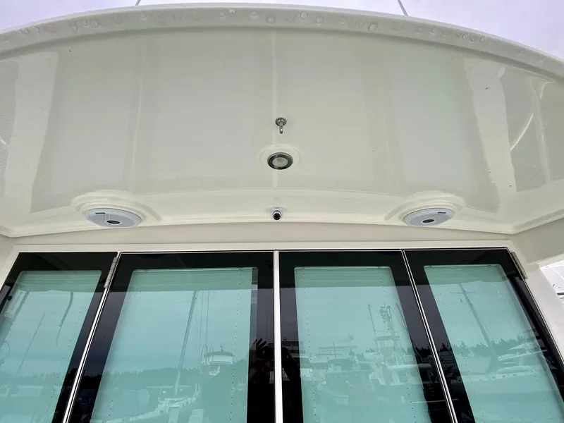 Slide: The Image of Rear view of 2017 Back Cove 37 yacht. - 16
