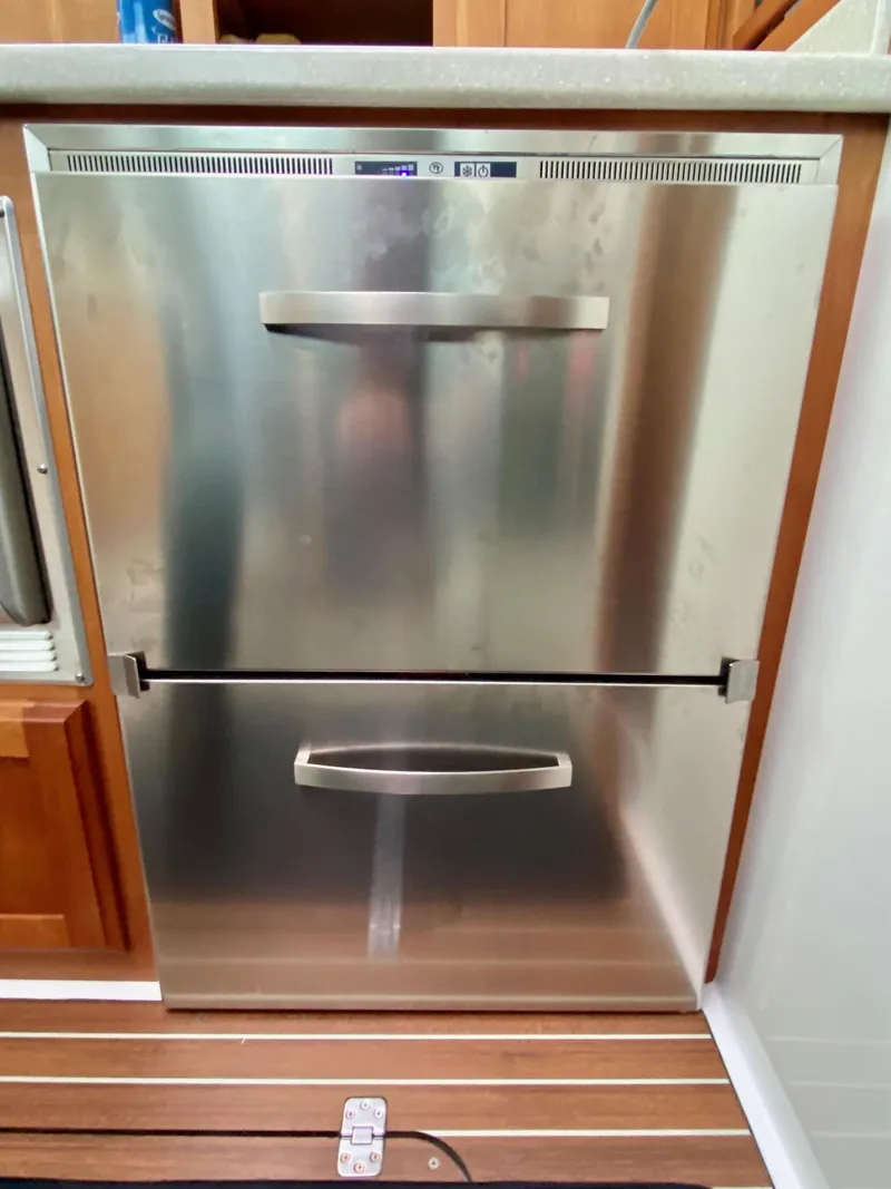 Slide: The Image of Stainless steel double drawer fridge in 2017 Back Cove 37 yacht. - 45