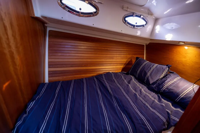 Slide: The Image of Interior of 2017 Back Cove 37 yacht with cozy bed. - 49