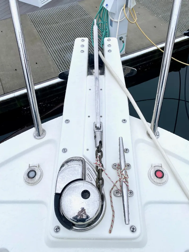 Slide: The Image of Anchor windlass on a 2017 Back Cove 37 boat. - 7