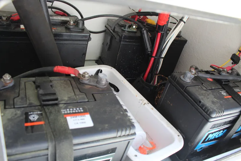 Slide: The Image of Batteries in 2023 Intruder 23 model, connected with cables. - 24