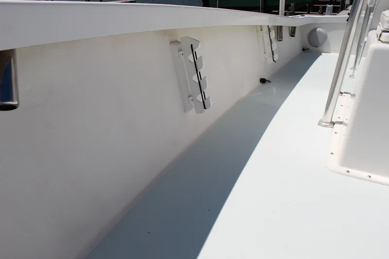 Slide: The Image of Interior view of the 2023 Intruder 23 boat deck. - 28