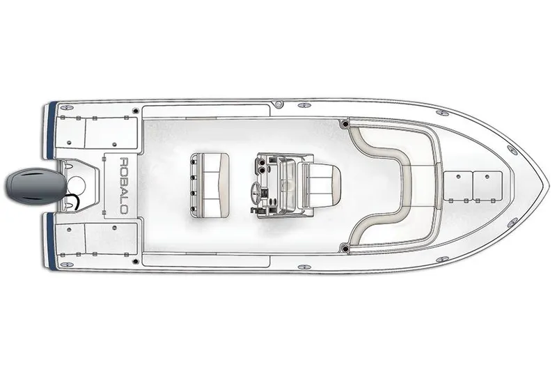 Slide: The Image of Manufacturer Provided Image: Top view of 2017 Robalo 246 Cayman boat layout. - 24
