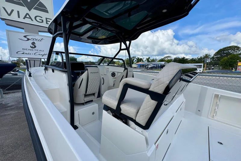 Slide: The Image of 2026 Navan S30 boat interior with luxurious seating and modern design. - 19
