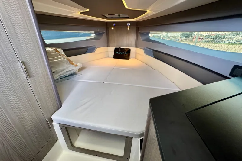 Slide: The Image of Luxurious interior cabin of 2026 Navan S30 yacht with modern design and comfortable seating. - 50
