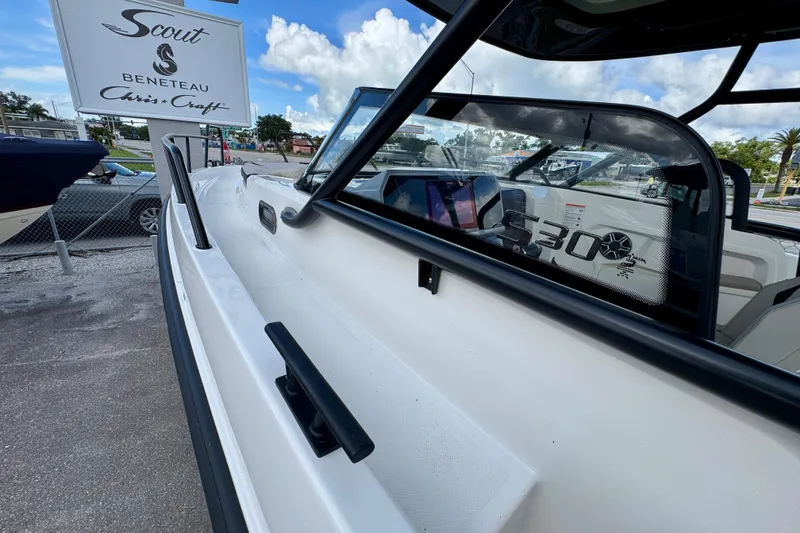 Slide: The Image of 2026 Navan S30 boat at dealership, featuring sleek design and modern amenities. - 55