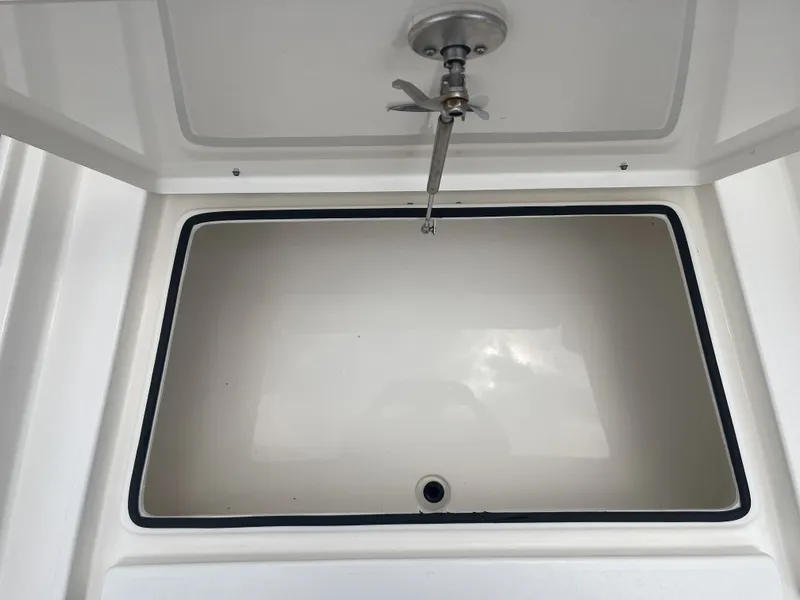 Slide: The Image of Interior view of a 2022 Pathfinder 2400 boat compartment. - 15