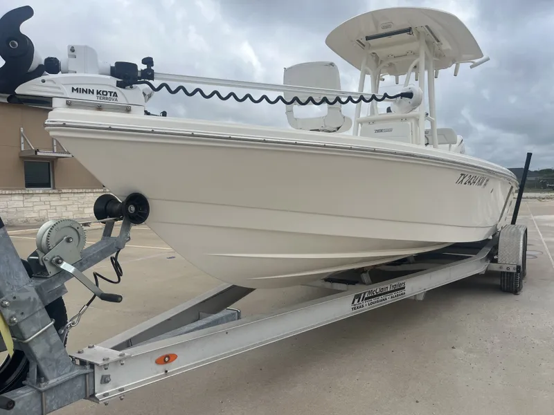 Slide: The Image of 2022 Pathfinder 2400 boat on trailer with Minn Kota Terrova. - 3