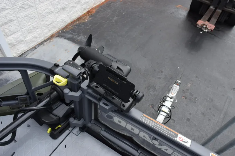 Slide: The Image of 2025 Sea-Doo Switch Fish 18 boat trailer hitch and equipment close-up. - 10