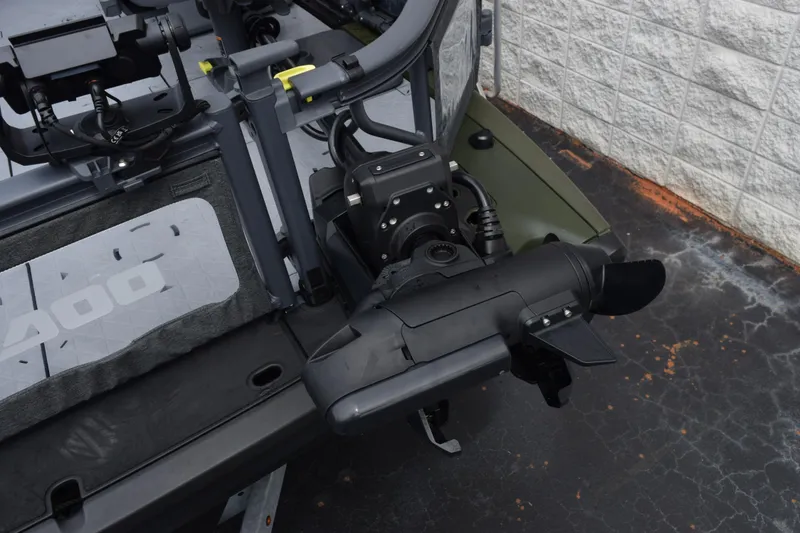 Slide: The Image of 2025 Sea-Doo Switch Fish 18 jet propulsion system close-up on textured surface. - 9