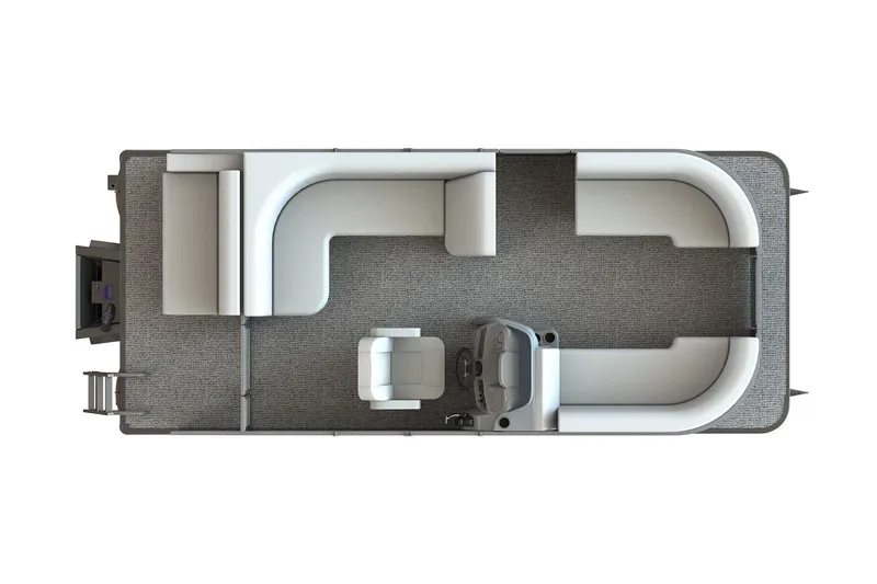 Slide: The Image of Manufacturer Provided Image: Top view of 2026 SunChaser Vista 20 CRB pontoon boat layout. - 1