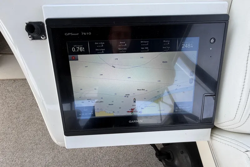 Slide: The Image of Garmin GPSMAP 7610 navigation display on a 1997 Sea Ray 370 Aft Cabin boat. - 9