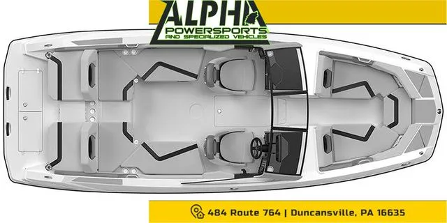 Slide: The Image of Top view of 2026 Scarab 235 SE boat layout. - 2
